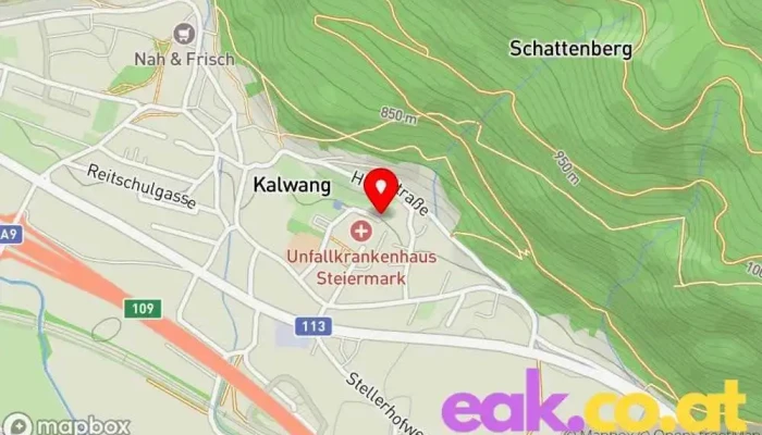 Auva Unfallkrankenhaus Steiermark   Standort Kalwang Karte - Kalwang