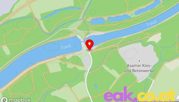 Karte von Kraftwerk Traun-Pucking Wasserkraftwerk in Traun