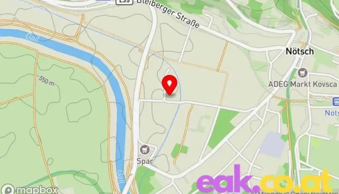 Karte von Unterlass Christoph Gas/ Sanitär/ Heizung/ Alternativ Heizungs- und Klimatechnikbetrieb, Sanitärtechnik, Gasinstallateur, Heizungsanlagenanbieter, Solartechnik-Anbieter, Wasserschadensanierung in Nötsch im Gailtal